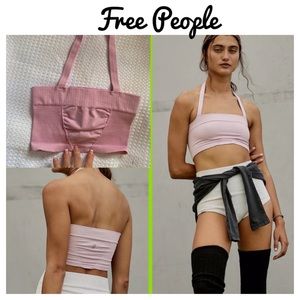 Free People Good Karma Halter Crop Tank Top XS/S & M/L